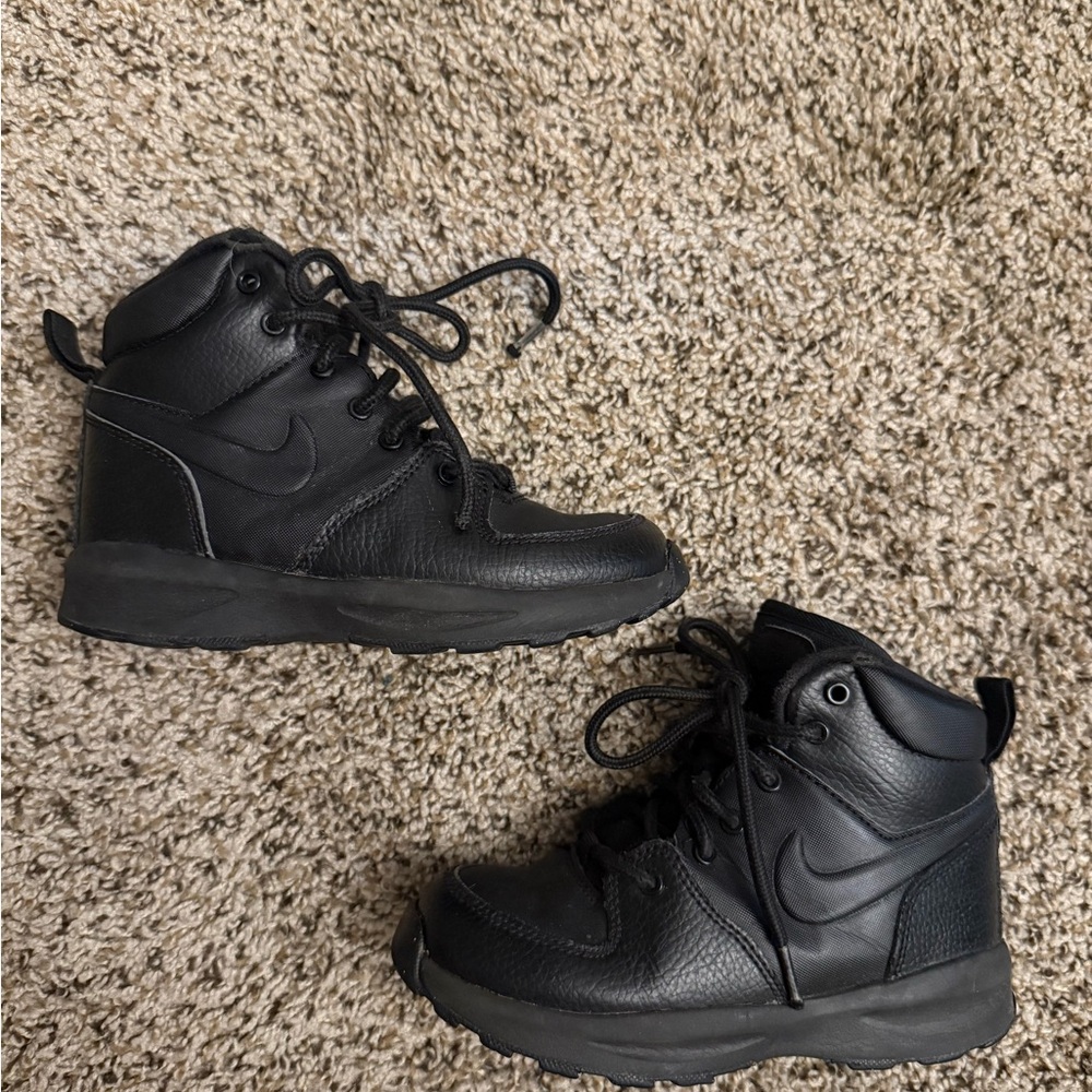 Nike Kids Black Leather Boots